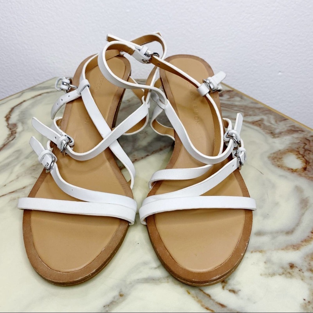 Sigerson Morrison White Strappy Wedges - Picture 4 of 8